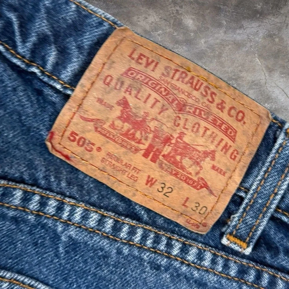 Vintage Levis 505 Jeans Men's Size 30x30 Classic Blue Denim 1998 Pants 90s VTG